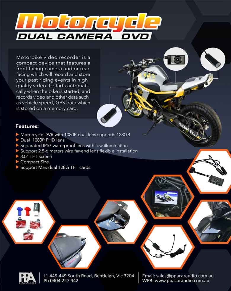 Motorcycle Dual Camera DVR
