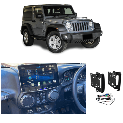 Car Stereo Upgrade kit for Jeep Wrangler 2007-2018 (JK) - PPA Car Audio