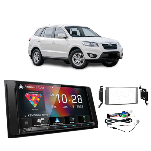 Car Stereo Upgrade kit for Hyundai Santa Fe 2009-2012 CM – Silver Facia