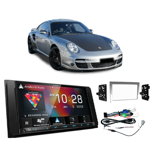 Car Stereo Upgrade kit for Porsche 911 2005-2012 (997) Silver Fascia
