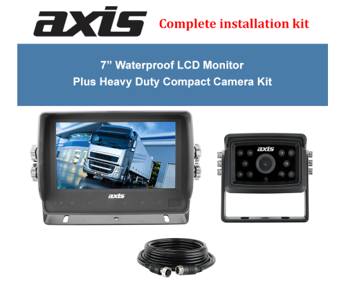 Axis 7” Waterproof LCD Monitor Plus Heavy Duty Compact Camera Kit