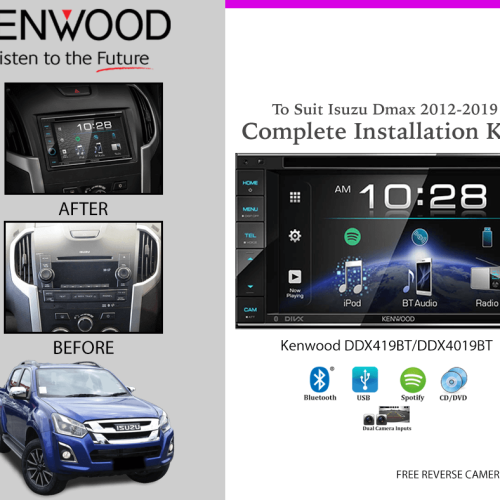 Kenwood DDX419BT/DDX4019BT for Isuzu Dmax 2012-2019 Car Stereo Upgrade