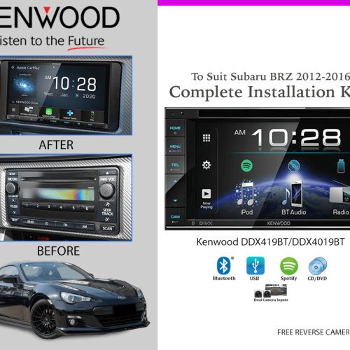 Kenwood DDX419BT/DDX4019BT for Subaru BRZ 2012-2016 Car Stereo Upgrade