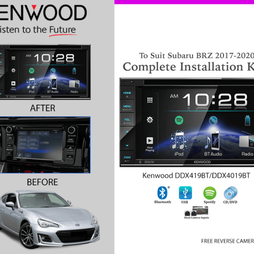 Kenwood DDX419BT/DDX4019BT for Subaru BRZ 2017-2020 Car Stereo Upgrade