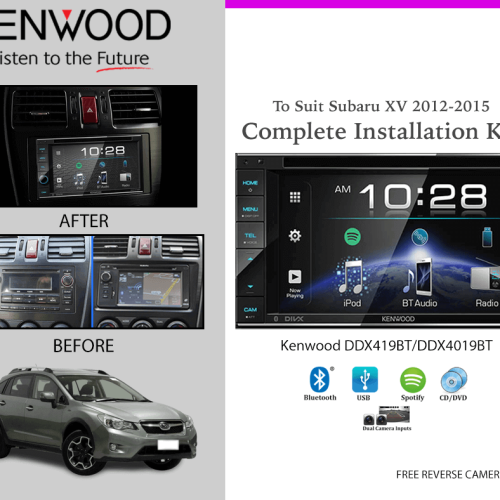 Kenwood DDX419BT_DDX4019BT for Subaru XV 2012-2015 Car Stereo Upgrade