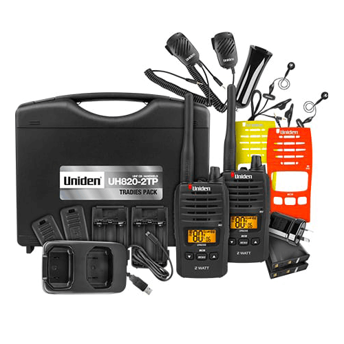 UNIDEN UH820S-2TP 2W UHF H-Held Tradies Pack