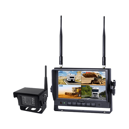 Axis JS007WQK 7" Heavy Duty Wireless Reversing System - Quad Recording and Waterproof CCD Camera