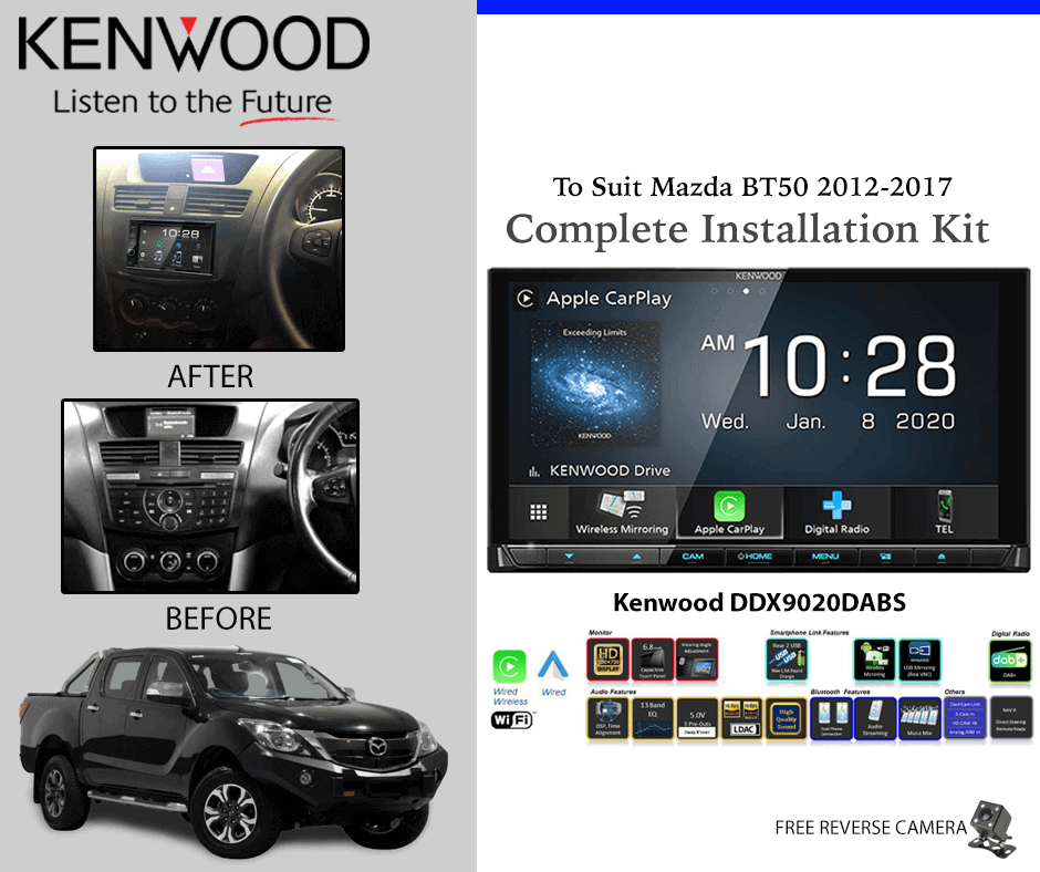 PPA-Kenwood DDX9020DABS for Mazda BT50 2012-2017 – Car Stereo Upgrade