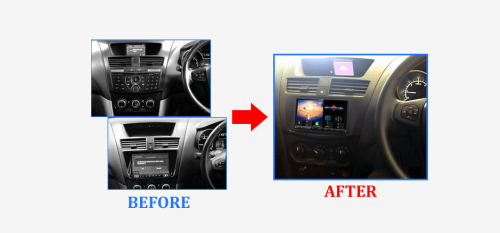 before-after-Kenwood DDX9020DABS for Mazda BT50 2012-2017 - Car Stereo Upgrade