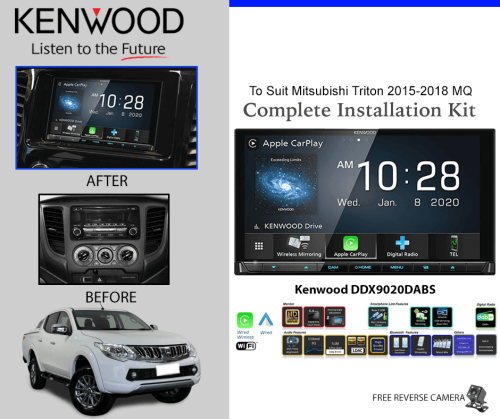 kenwood-ddx9020dabs-for-mitsubishi-triton-2015-2018-mq-stereo-upgrade