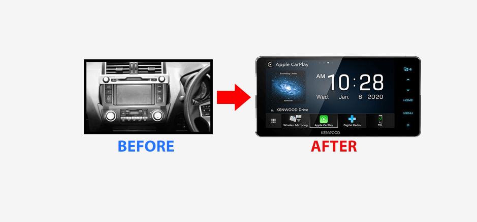 before-after-headunit-kenwood-ddx920wdabs-car-stereo-upgrade-to-suit-toyota-prado-2013-2017-150-series