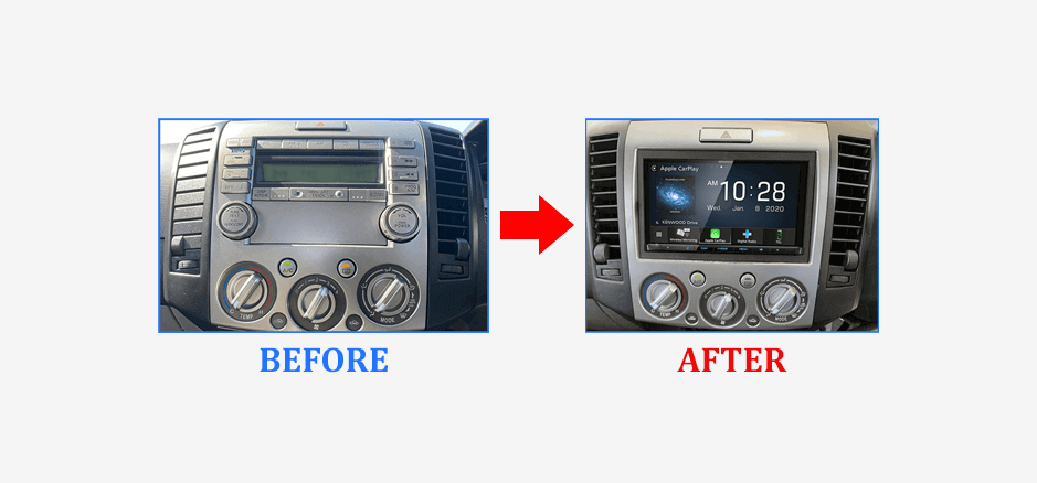 before-after-kenwood-ddx9020dabs-for-ford-ranger-pj-pk-2006-to-2011-stereo-upgrade