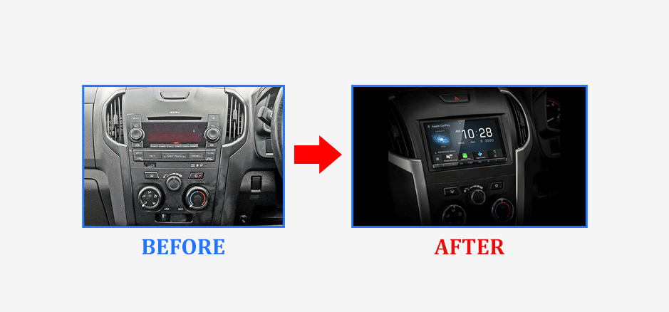 before-after-kenwood-ddx9020dabs-for-isuzu-dmax-2012-2019-car-stereo-upgrade