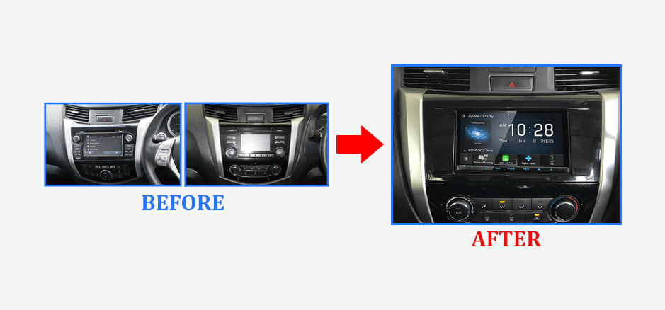 before-after-kenwood-ddx9020dabs-for-nissan-navara-2015-2019-d23-st-stx-stereo-upgrade