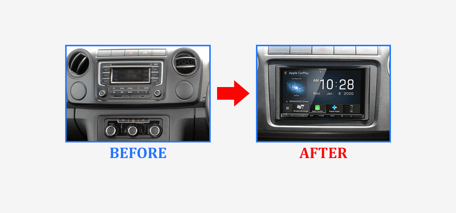 before-after-kenwood-ddx9020dabs-for-volkswagen-amarok-2011-2015-stereo-upgrade