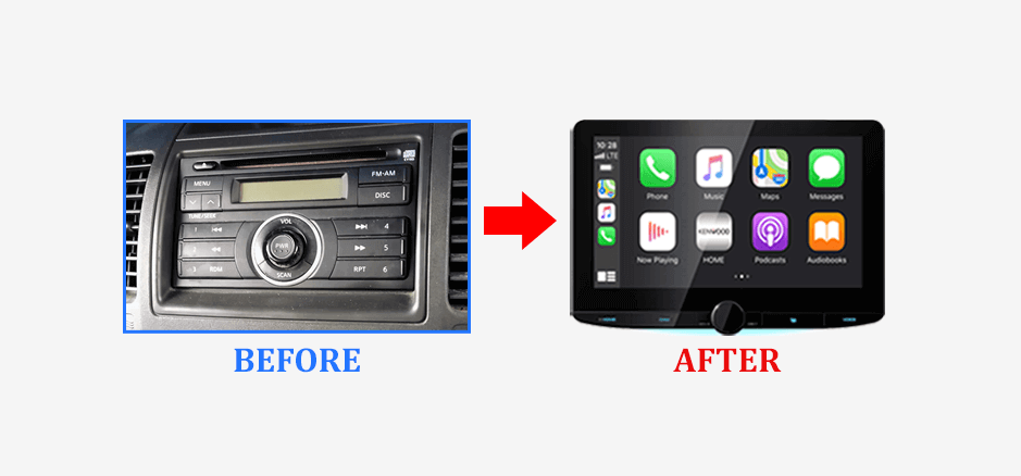 before-after-kenwood-dmx9720xds-for-nissan-pathfinder-2005-2013-r51-stereo-upgrade