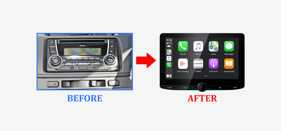 before-after-kenwood-dmx9720xds-to-suit-toyota-hilux-2005-2010-stereo-upgrade