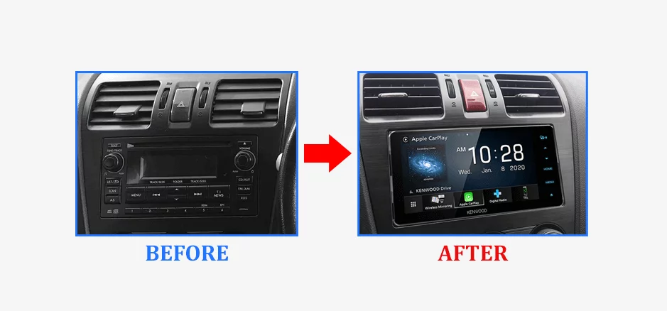 before-afterkenwood-ddx920wdabs-for-subaru-forester-2013-2014-sj-car-stereo-upgrade-kit-