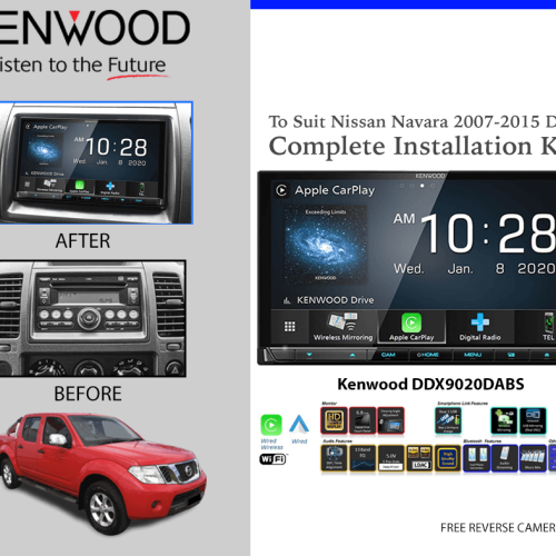 Kenwood DDX9020DABS for Nissan Navara 2007-2015 D40 Stereo Upgrade