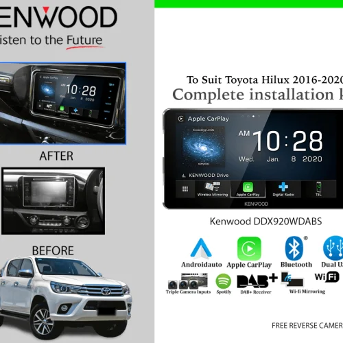 Kenwood DDX920WDABS Car Stereo Upgrade To Suit Toyota Hilux 2016-2020