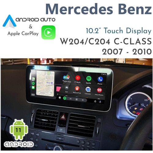[2007-10] Mercedes Benz W204 C-Class - 10.2" Touch Display with CarPlay & Android Auto