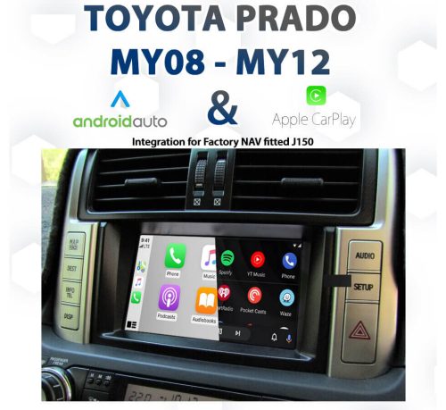 [2008-2013] Toyota Prado Apple CarPlay & Android Auto Integration