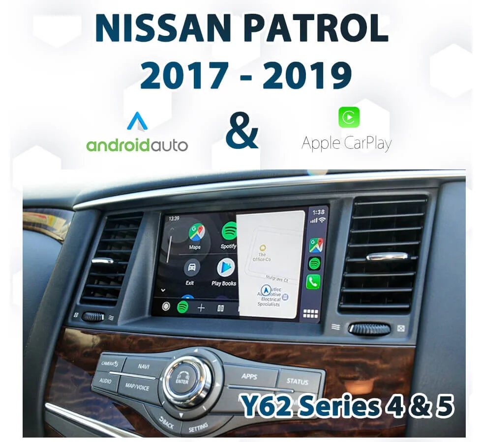 2017 2020 Nissan Y62 PATROL ARMADA Series 4 5 Apple CarPlay