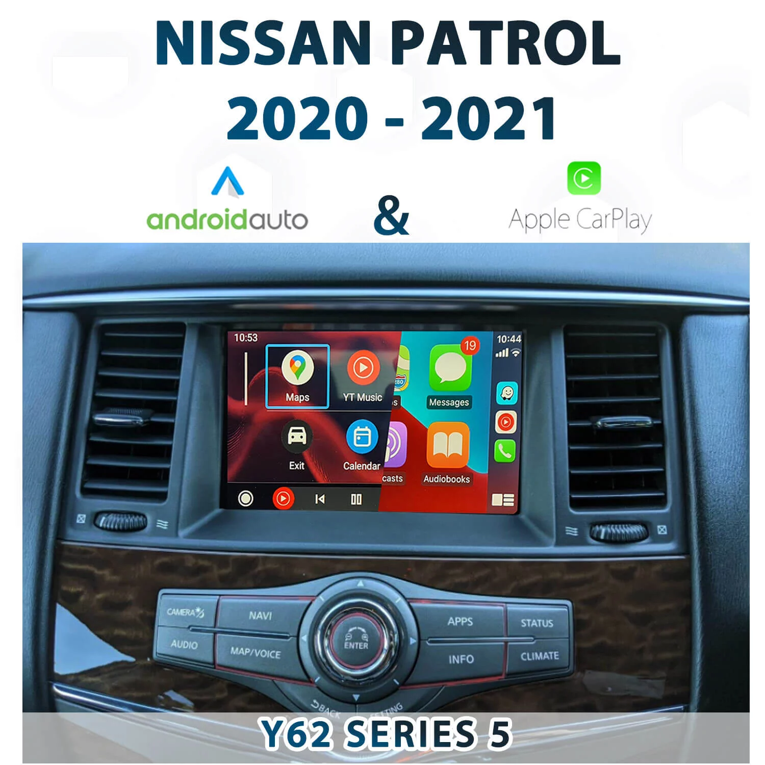 2021 2023 Nissan Y62 PATROL ARMADA Series 5 Apple CarPlay