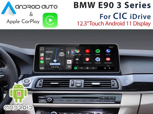 BMW E90 E91 E92 3 Series CIC iDrive LCI - 12.3" Touch Android 11 Display + CarPlay & Android Auto