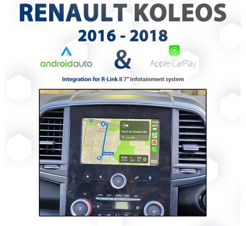Renault R-Link II Integrated Apple CarPlay & Android Auto Upgrade for KOLEOS 7" from 2016