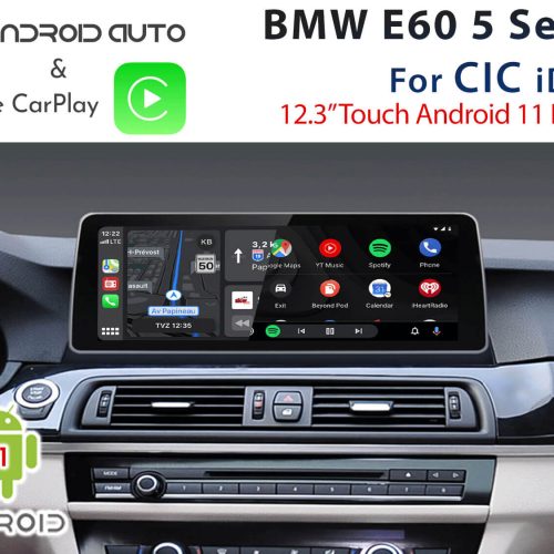 BMW E60 5 Series LCI - 12.3" Touch Android 10 Display with CarPlay / Android Auto