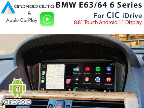 BMW E63 / E64 6 Series LCI CIC iDrive - 8.8" Android 11 / Apple CarPlay & Android auto Replacement Display
