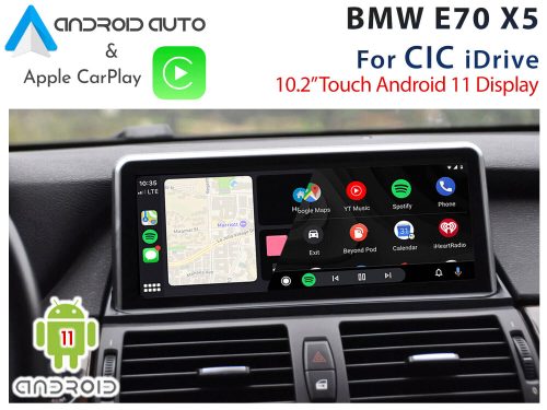 BMW E70 X5 LCI / CIC iDrive - 10.2" Touch Android 11 Display with CarPlay & Android Auto