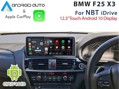 BMW F25 X3 NBT iDrive - 12.3" Touch Android 11 Display + Apple CarPlay & Android Auto