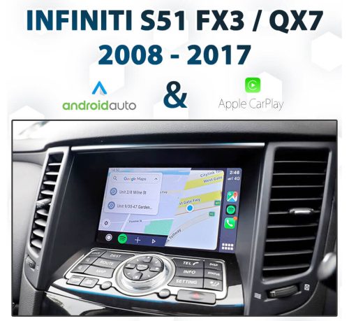 Infiniti S51 2008 - 2017 : Android Auto & Apple CarPlay Integration for FX30 / QX70
