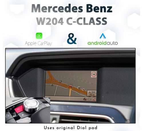 Mercedes Benz W204 C-Class 2011 - 2015 : Dial control Apple CarPlay & Android Auto