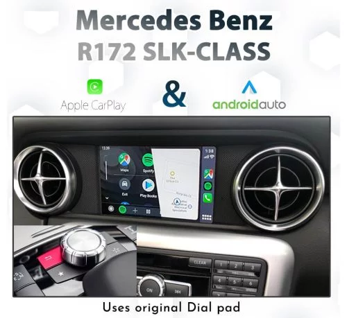 Mercedes Benz R172 SLK-Class 2011 - 2015 : Dial control Android Auto & Apple CarPlay