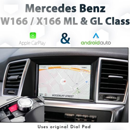 Mercedes Benz W166 / X166 ML & GL Class 2012 - 2015 Dial control CarPlay & Android Auto Integration