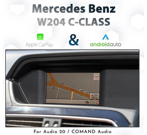Mercedes Benz W204 C-Class 2011 - 2015 : Touch and Dial control Android Auto & Apple CarPlay