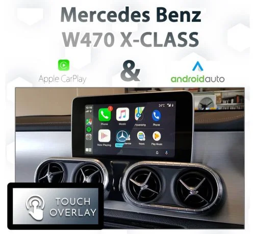 Mercedes Benz W470 X-Class NTG5 COMMAND - Touch overlay Apple CarPlay & Android Auto Integration