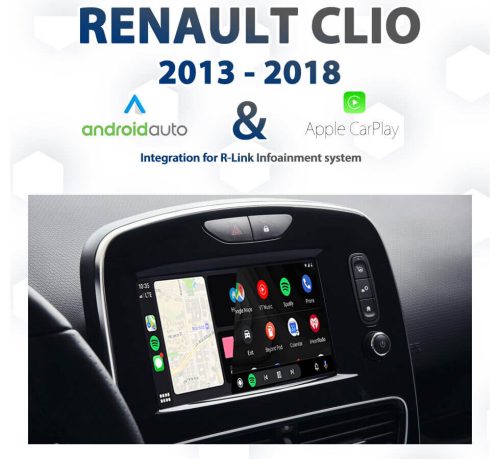 Renault Clio R-Link I Apple CarPlay & Android Auto Integration