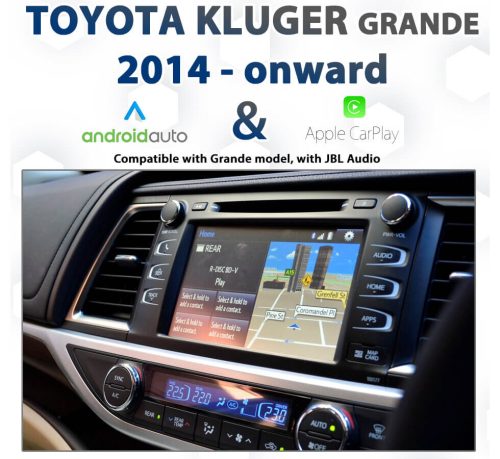 Toyota Kluger Grande Factory Audio Integrated Apple CarPlay & Android Auto Integration pack
