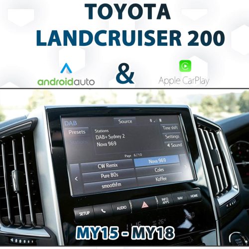 Toyota Landcruiser 200 2015-2018 Resistive Screen - Apple CarPlay & Android Auto Integration