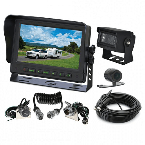 Gator GT70SDTK 7″ Commercial Grade Dash Mount Display Dual Reverse Camera Trailer Kit