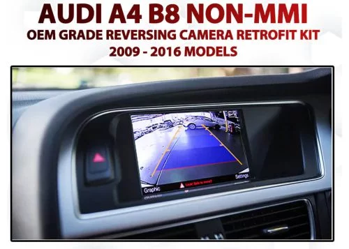 Audi A4 B8 2009 to 2016 3G Symphony / Concert Factory Audio Integrated Trunk Handle Reversing Camera Retrofit Kit