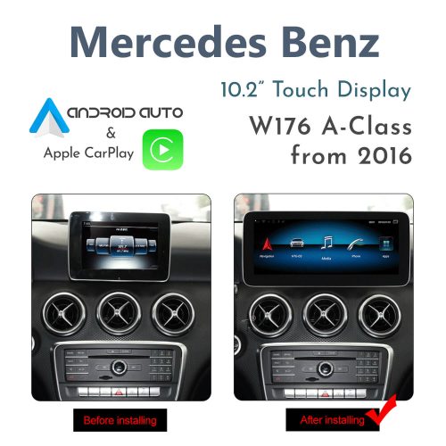 [NTG 5.1 + ] Mercedes Benz W176 A-Class - 10.2" Android 12 Touch Display + Apple CarPlay & Android Auto