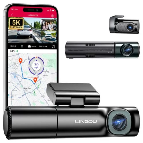 LD GOLD 3-Channel Front and Rear Dash Camera