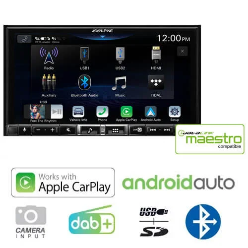 Alpine iLX-507Ai HD Head Unit - Wireless Apple CarPlay, Android Auto, DAB+, iDatalink Ready