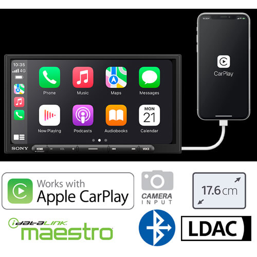 Sony XAV-AX3700 Multimedia Receiver with Apple CarPlay & Maestro Ready